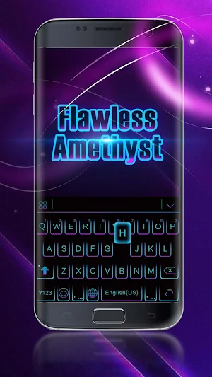 Black Neon 3D Keyboard Theme Screenshot 0