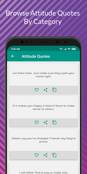 Attitude Quotes and Status Screenshot 1