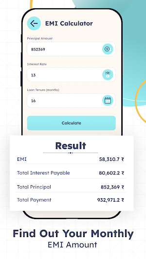 AadharPe - EMI Loan Calculator Screenshot 1