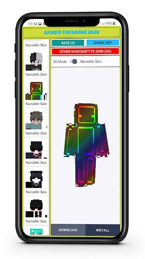 Named Skin for Minecraft PE Screenshot 3