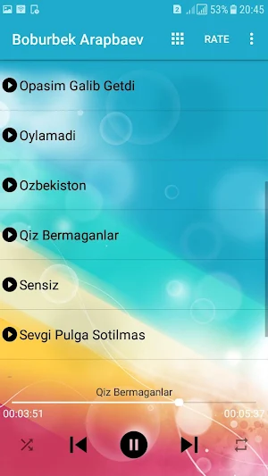 Boburbek Arapbaev qo'shiqlari 2021 Screenshot 1