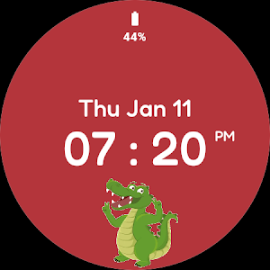 Animated Crocodile Watch Face Screenshot 0
