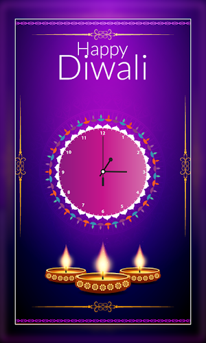 Diwali Clock Live Wallpaper Screenshot 1