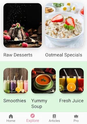 Raw Food Recipes App Screenshot 1