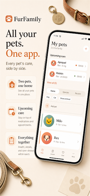 FurFamily: Pet Care & Health Screenshot 0
