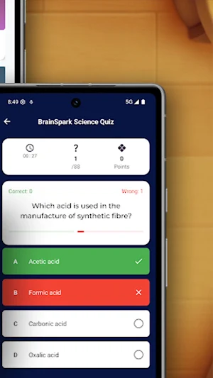 BrainSpark: Science Quiz Screenshot 3