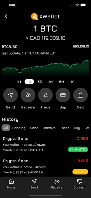 X Wallet Screenshot 1