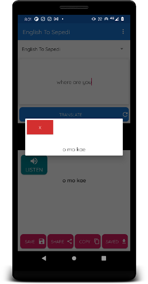 English To Sepedi Translator Screenshot 1