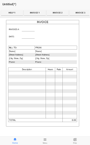 Invoice and Quote Tab Screenshot 1