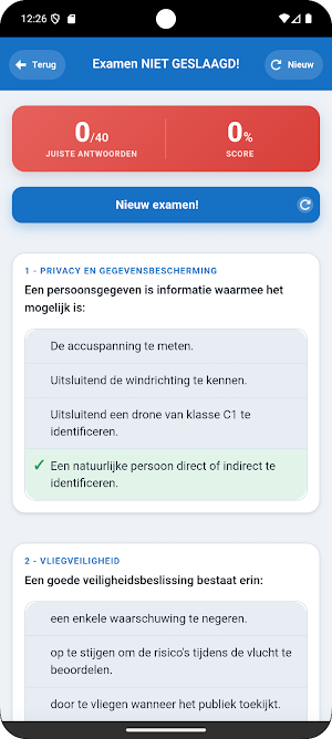 Drone Examen A1/A3 Vliegbewijs Screenshot 3