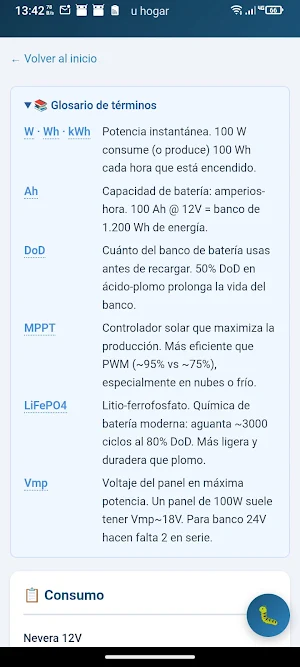 Solar Calculator for Boats Screenshot 3