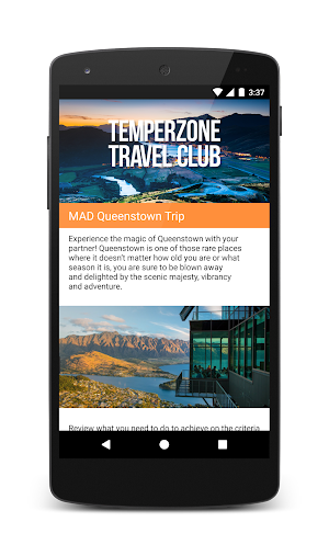 Temperzone Travel Club Screenshot 1