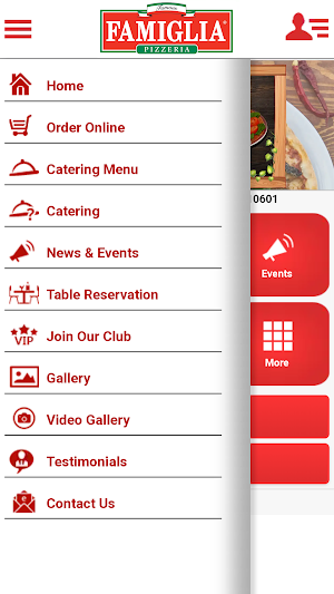 Famous Famiglia Pizzeria WP Screenshot 1