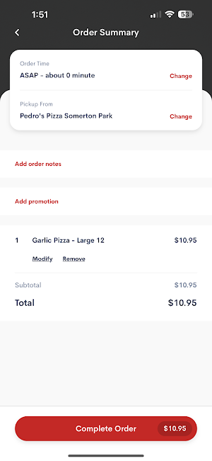 Pedro's Pizza Somerton Park Screenshot 2