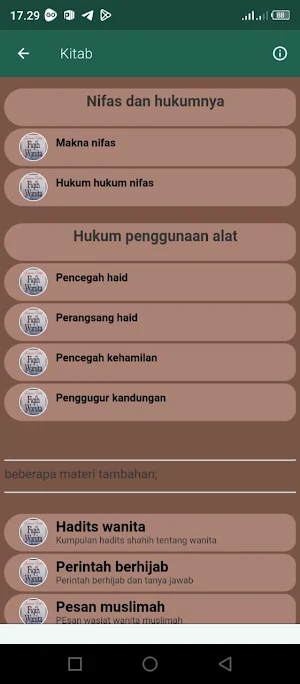 FIKIH WANITA OFFLINE Screenshot 1