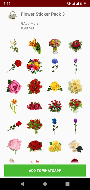 Flowers Stickers for WhatsApp WAStickerApps Screenshot 3
