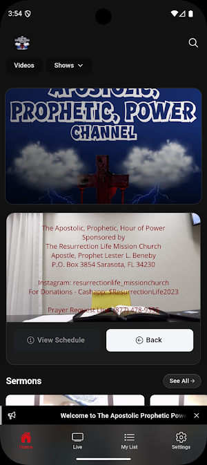The Apostolic PP Channel Screenshot 0
