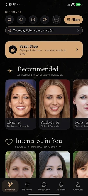 Vazut: Dating & AI Attraction Screenshot 1