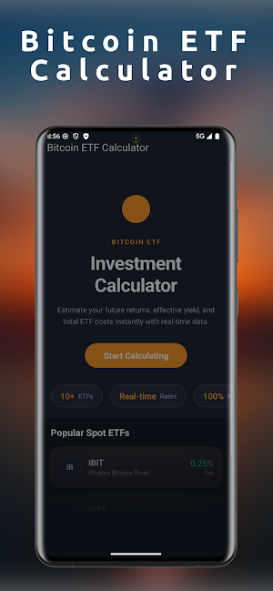 Bitcoin ETF Calculator Screenshot 1