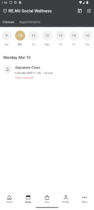 RE.NU Social Wellness Screenshot 1