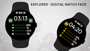 Explorer - Digital Watch Face Screenshot 1