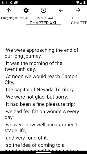 Book, Roughing It, Part 3. Screenshot 1
