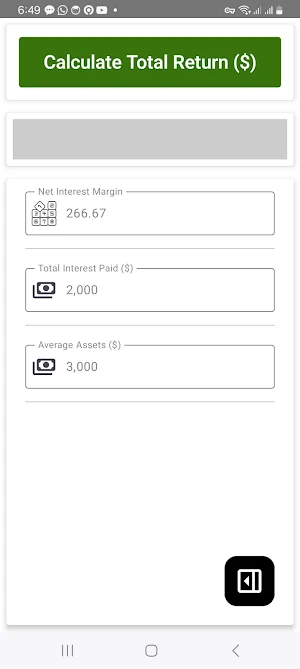 Net Interest Margin Calculator Screenshot 2