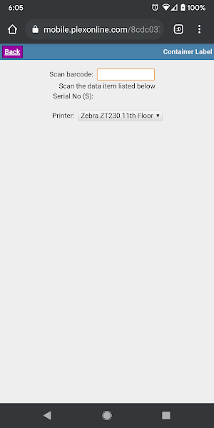 Plex ZPL Print Screenshot 0