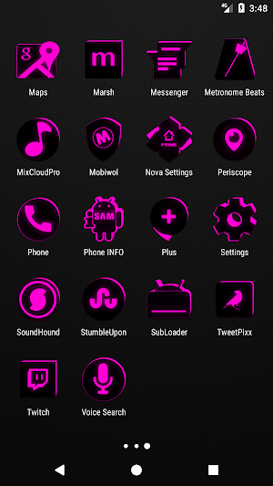 Flat Black and Pink Icon Pack Screenshot 3