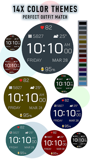 Time Canvas Digital Watch Face Screenshot 3