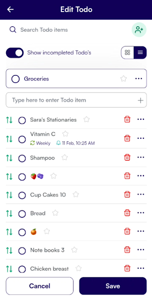 WinniTodo: ToDo List & Grocery Screenshot 1