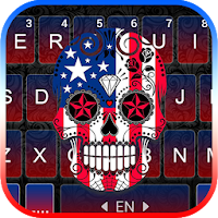 American Skull Art Keyboard Th