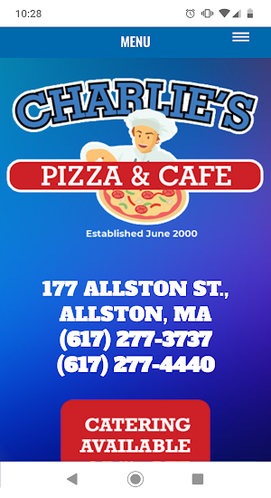 Charlie's Pizza and Cafe Screenshot 2