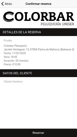 ColorBar Peluquería Screenshot 2