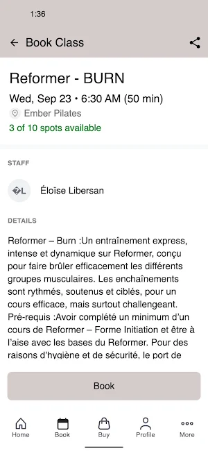 Ember Pilates Co. Screenshot 2