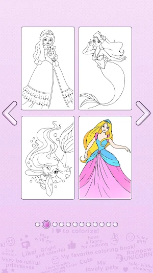 Girls Coloring Book - Color by Number for Girls Screenshot 2