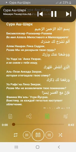 Сура Аш-Шарх аудио Screenshot 0