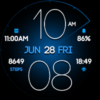 Lucid Dark digital watch face