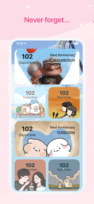 Vibes Widget: Day Love Counter Screenshot 1