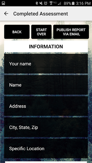 Combustible Dust Assessment Screenshot 0