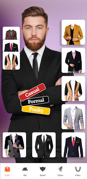Man Hairstyles, Beard & Suits Screenshot 0