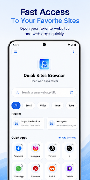 Quick Sites Browser Screenshot 0