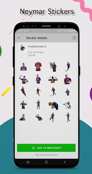 Neymar Stickers for WhatsApp Screenshot 1