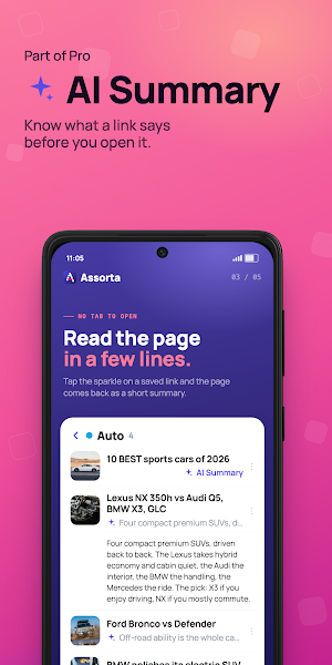 Assorta: AI Bookmarks & Notes Screenshot 2