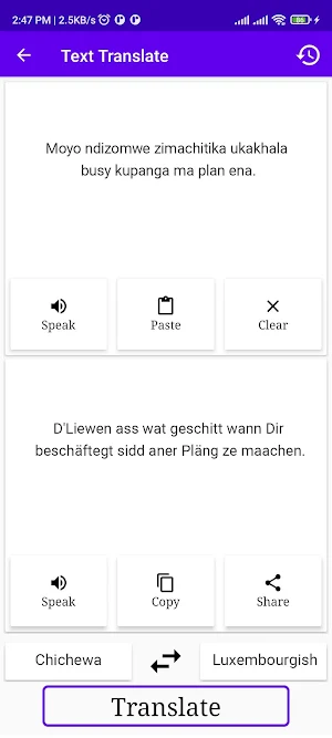 Chichewa Luxembourgish Trans Screenshot 1