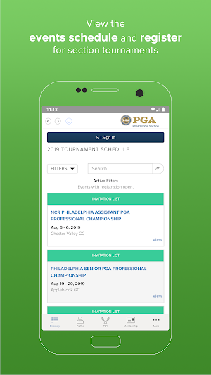 Philadelphia PGA Section Screenshot 1