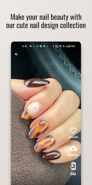 Brushed Silver Nail Art Design Screenshot 2