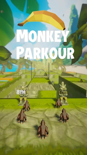 Monkey Parkour Climb Run Kong Screenshot 1