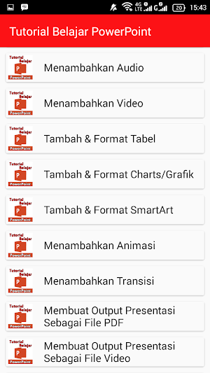 Tutorial Belajar PowerPoint Screenshot 1