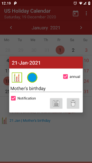 US Holiday Calendar 2021 - 2022 Screenshot 2